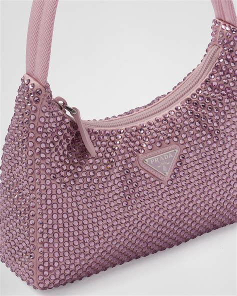 crystal pink prada bag|Prada crystal mini bag.